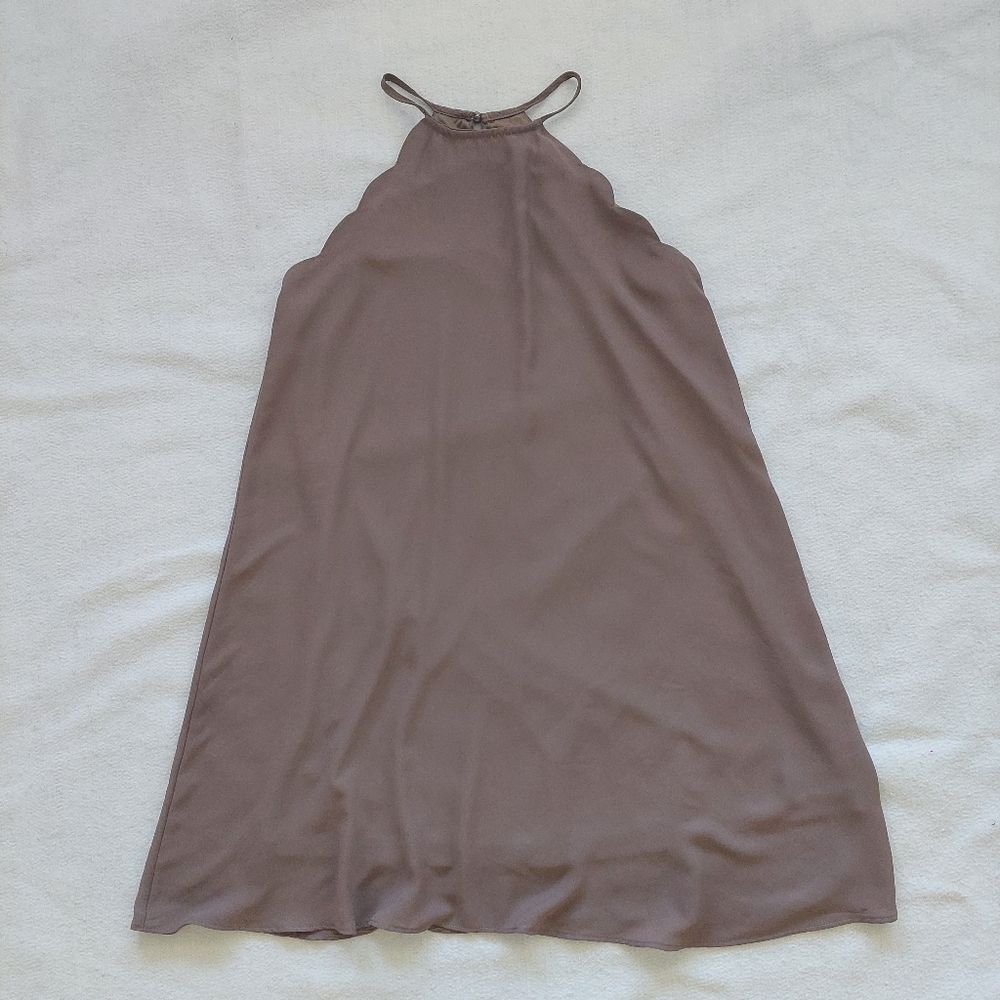 WISHLIST Elegant Brown Halter Dress NWOT